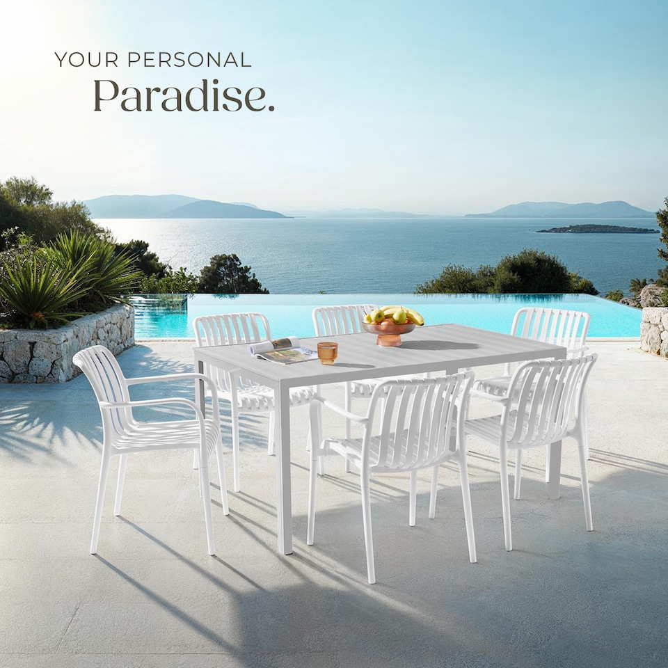 image 1 of Garden Chairs Alcudia - weather-resistant, durable and long-lasting plastic | Cream | cream | One Size | 4