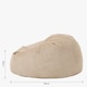 image 9 of Kingston Cord Adults Bean Bag Chair and Pouffe, Ready Filled Beanbag and Footstool Stone Beige | Cream | Natural | 2