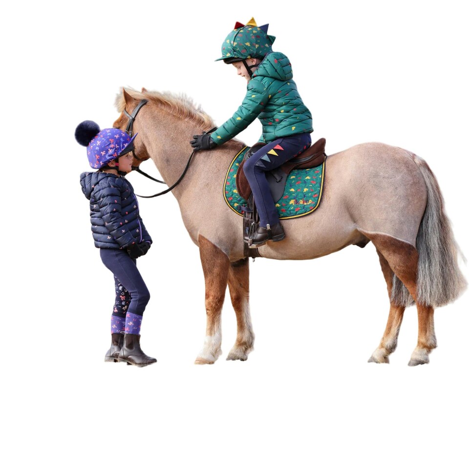 image 1 of Tikaboo Dinosaur Horse Saddlepad - Green - 15in - 16.5in