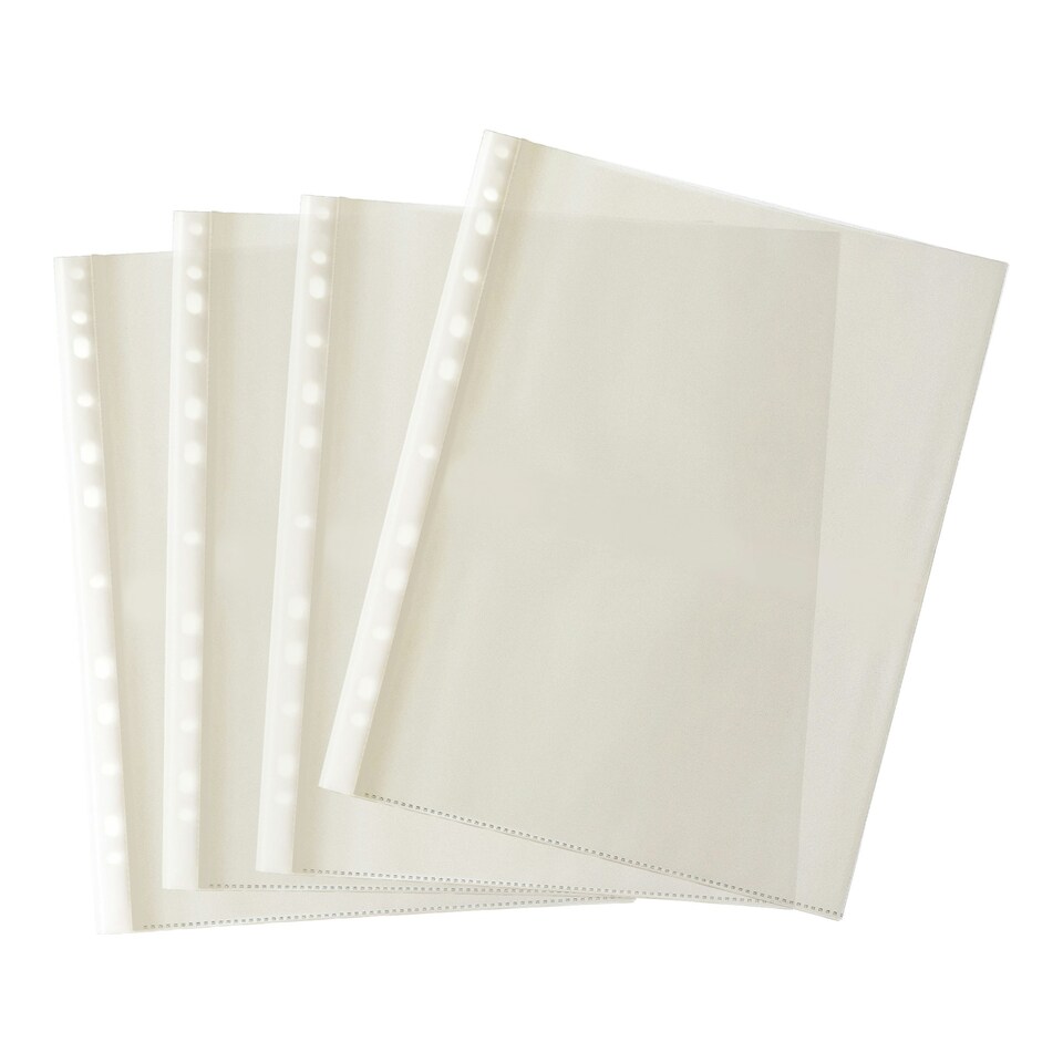 image 1 of Pack of 500 A4 Glass Clear Punched Pockets by Janrax - Copy Safe Acid Free