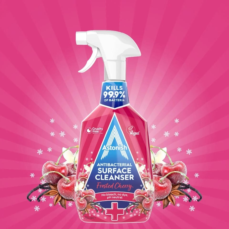 image 1 of Astonish Frosted Winter Cherry Cleaning Bundle 6 Piece