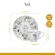 image 4 of V&A Alice in Wonderland Espresso Cup Saucer White 100ml White