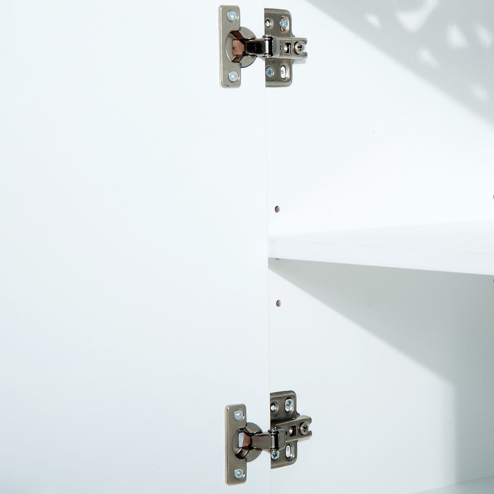 image 1 of HOMCOM Bathroom Under Sink Storage Cabinet 2 Door Wooden Cupboard Vanity Units | White | White