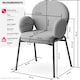 image 6 of Dining Chair - Boucle cover, plush padding, high backrest - per piece Grey | Light Grey