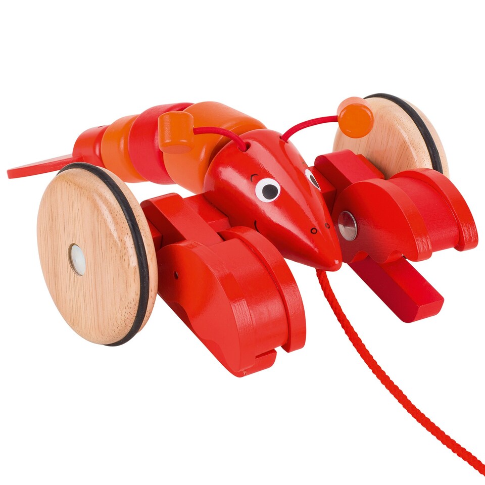 image 1 of Goki Wooden Pull Along Lobster