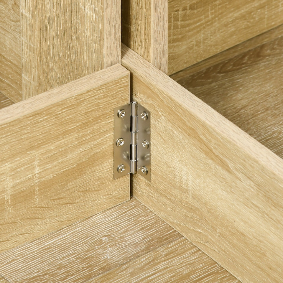 image 1 of HOMCOM Folding Dining Table, Space-saving Drop Leaf Table for Small Space, Kitchen, Dining Room, Oak