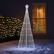 image 3 of Neo White Waterfall LED Outdoor Christmas Tree Light Cascading Star Tree with 5m Lead Multi Function Modes Garden & Patio 4ft 6ft 8ft 10ft Foot Feet | White | Multi White