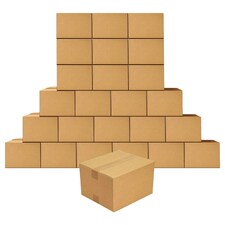 10 x Single Wall 12 x 9 x 4" (305x229x102mm) Strong Cardboard Shipping Boxes For House Moving & Storage Brown