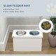 image 9 of PawHut Raised Dog Bowls with Slow Feeder Mat, Semi Auto Dispenser Function White