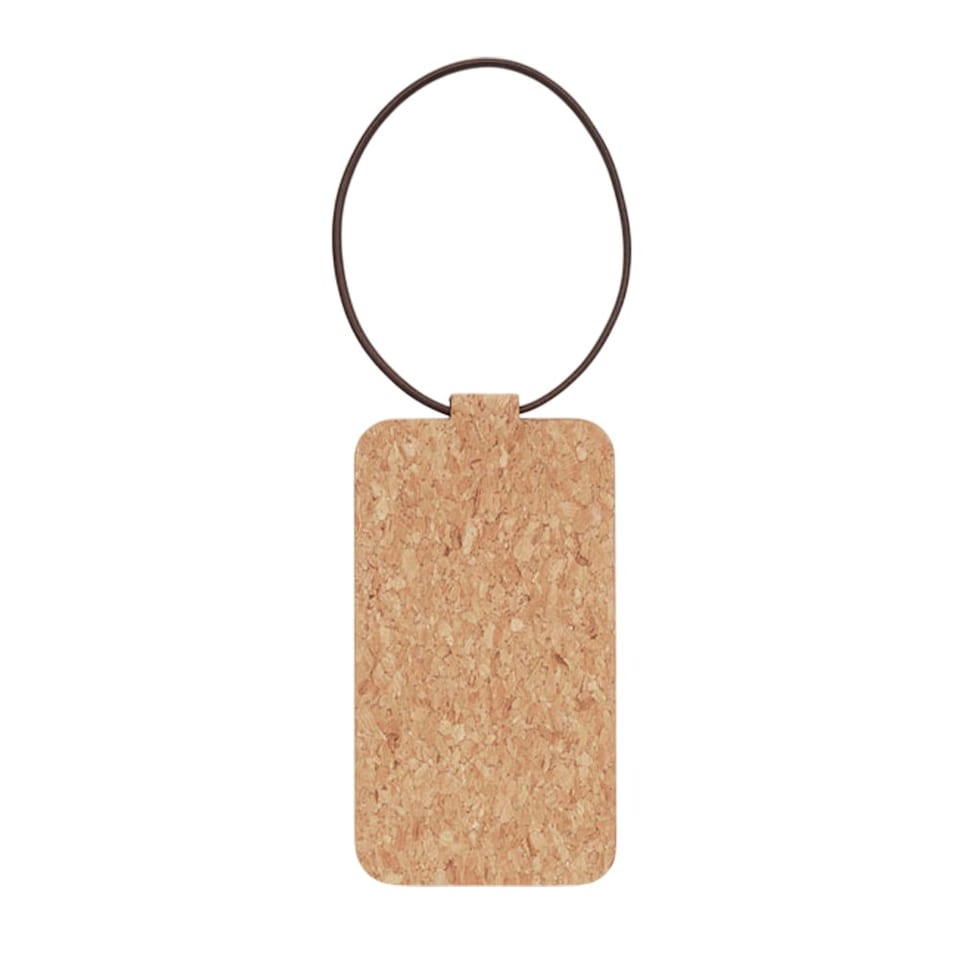 image 1 of MidOcean Ovalis Cork Luggage Tag - Beige - One Size Brown