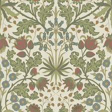 Sample of Tulip Trellis Wallpaper in Cream Multi