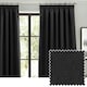 image 1 of furn. Dawn Blackout Black Pencil Pleat Curtains 229 x 229cm Multi