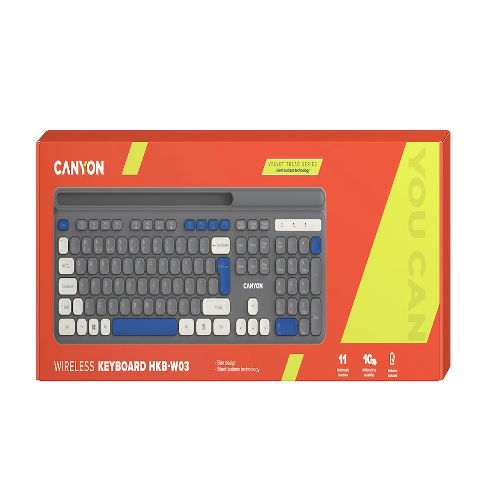 image 1 of CANYON keyboard HKB-W03 AAA Wireless Beige