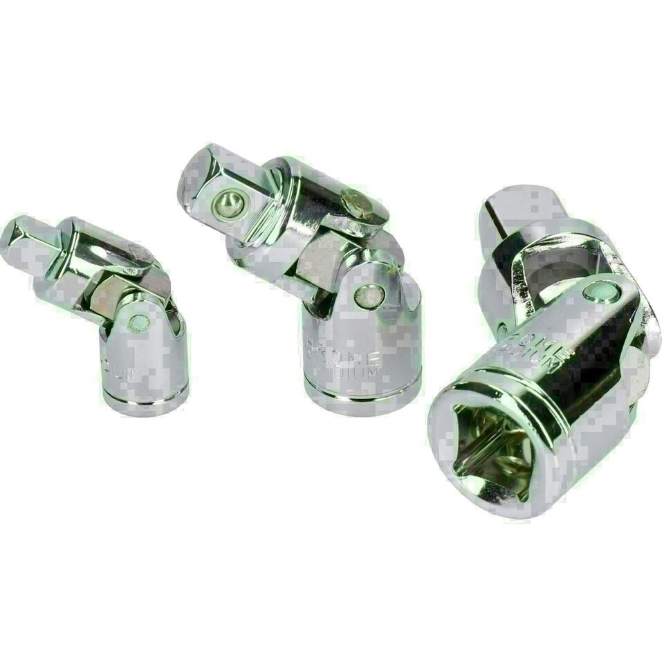 image 1 of Universal Joint UJ"™s Wobble Angle Socket Set 3pc 1/4" 3/8" and 1/2" Drive