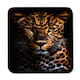 image 3 of Leopard Print Placemats And Coasters Set 12 Pieces 11x8 Placemats Wood Bottom