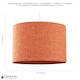 image 6 of Contemporary and Sleek Orange Natural Linen Fabric Drum Lamp Shade 60w Max | Orange | Orange | 1
