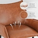 image 5 of Yaheetech Set of 2 Modern Bar Chair with Metal Legs Brown Brown