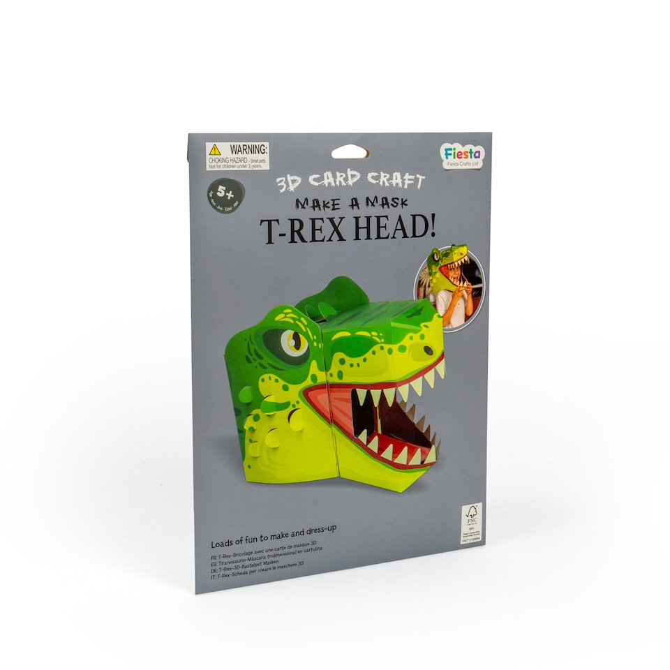 image 1 of T-Rex 3D Mask Card Craft