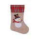 image 7 of Snowman Design Christmas Stocking  Fun Character Stocking for Fireplace & Christmas Home Decor