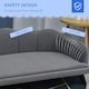 image 4 of PawHut Dog Sofa, Pet Couch Bed for Medium, Large Dogs w/ Legs, Cushion - Grey