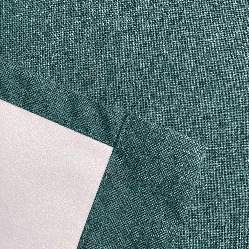 image 1 of Austin Teal Blackout Curtains 66 x 54 inch (168 x 137 cm) 100% Blackout Eyelet Thermal Noise Reducing Curtains for Bedroom and Living Room