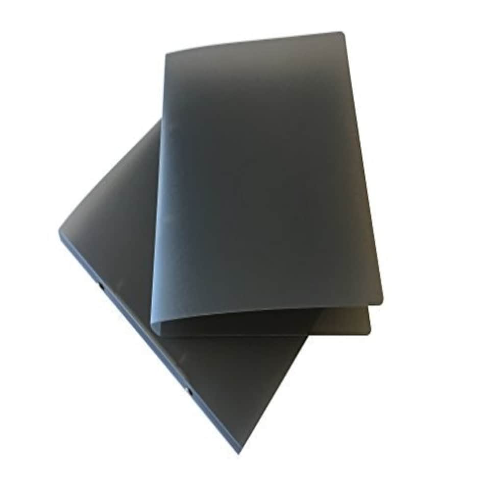 image 1 of Pack of 10 A5 Slim Black Translucent Ringbinders by Janrax