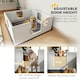 image 4 of PawHut Dog Whelping Box with Whelping Pad, Adjustable Entrance, 124 x 120cm