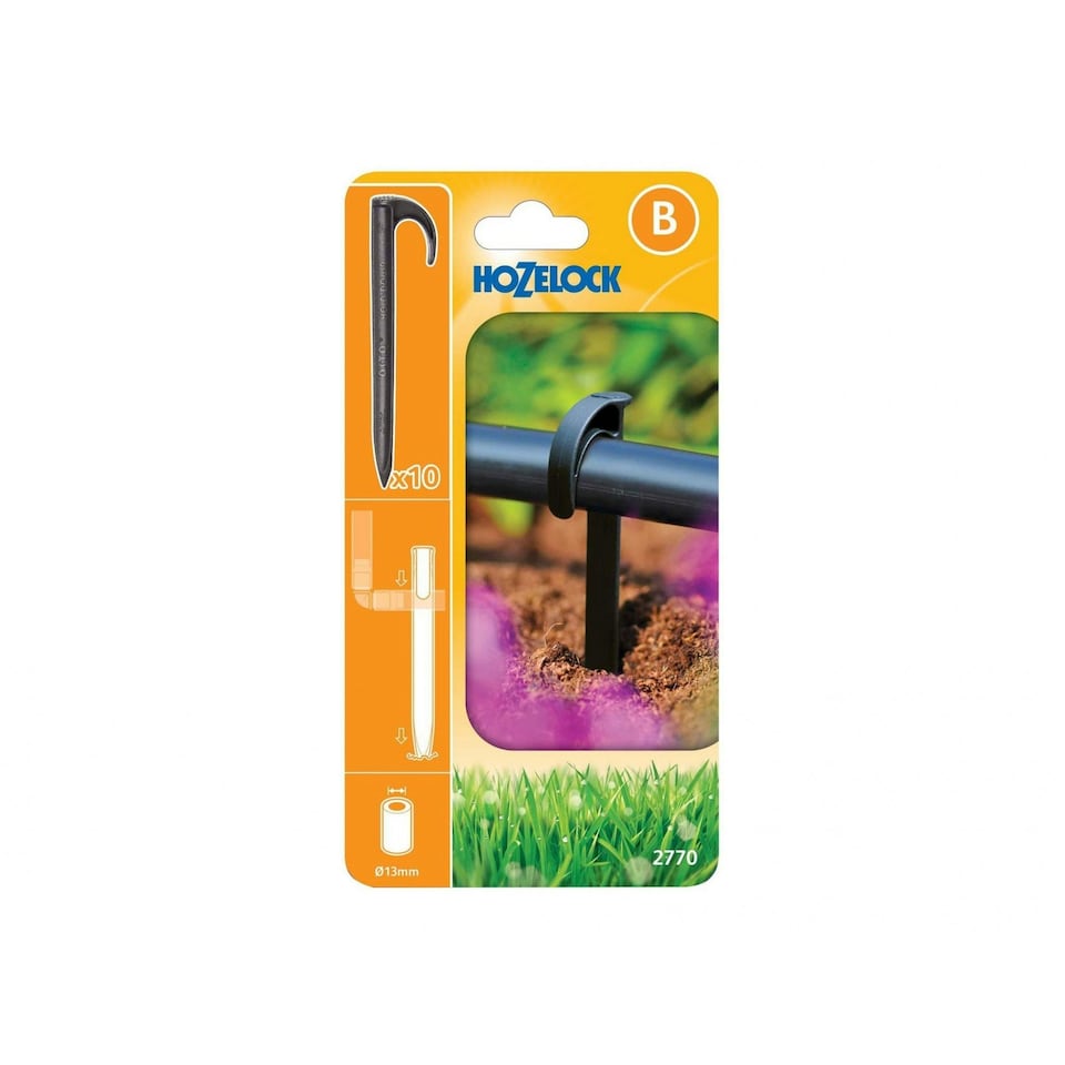 image 1 of Hozelock Tube Stake - Multi Colour - 13mm, Pack of 10 Multi | 13mm, Pack of 10