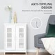 image 6 of kleankin Modern Bathroom Cabinet, Freestanding Floor Cabinet with Storage, White White
