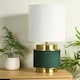 image 1 of Marriot Green & Antique Brass Table Lamp Green