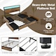 image 5 of COSTWAY King Size Bed Frame Metal Platform LED Lights