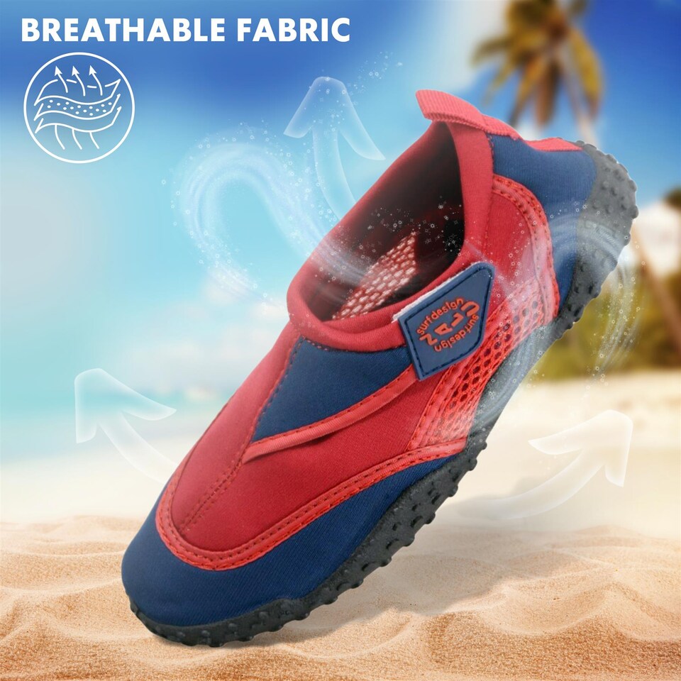 image 1 of GEEZY Unisex Red Neoprene Slip On Aqua Shoes