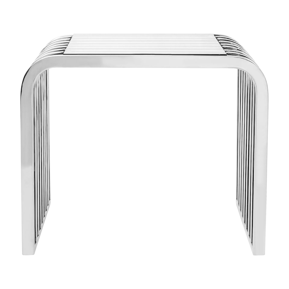 image 1 of Interiors by Premier Slatted End Table Grey