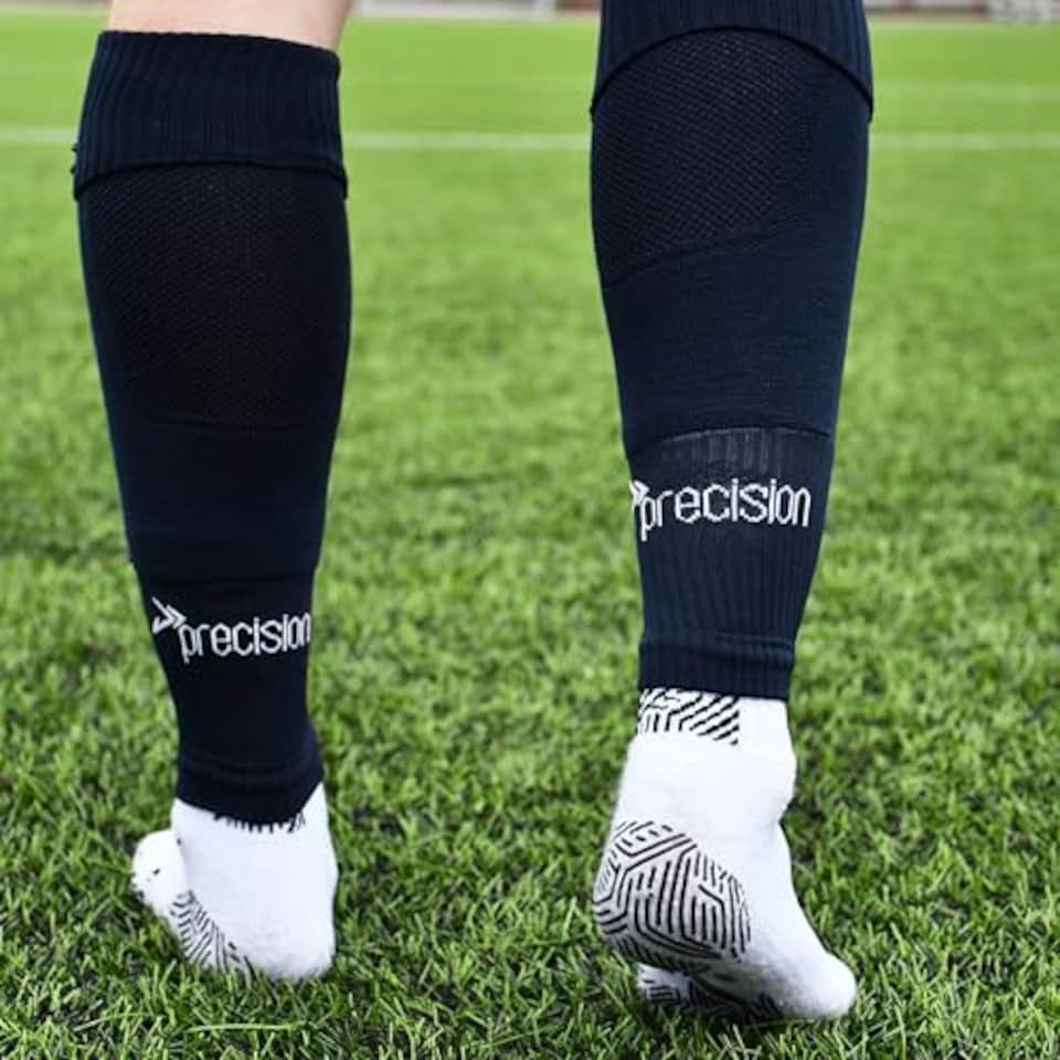 image 1 of Precision Training Pro Junior Footless Sleeve Sport Socks, Stretch Fit, Compression Support For Football, Rugby And Hockey, Yellow, Sizes 12 Child UK - 6 UK