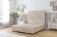 image 1 of Sloomy Mayfair Sand Naples Divan Bed Base No Drawers With 54 Inch Floor Standing Headboard | Cream | Sand | Super King | 1