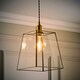image 2 of ValueLights Susie Glass Pendant Lantern Gold Case Easy Fit Lamp Shade Gold
