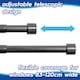 image 3 of Harbour Housewares Extendable Metal Curtain Poles Kit - 83 to 120cm - Matt Black - Pack of 2