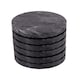 image 1 of Argon Tableware Marble Round Coasters - 10cm - Black - Pack of 6