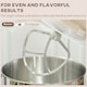 image 6 of HOMCOM Stand Mixer, 4.5L Food Mixer for Baking, 6 Speeds and Pulse Setting, 1300W Cake Electric Whisk with Dough Hook, Whisk, Stainless Steel Bowl, Splash Guard, Beater, Beige