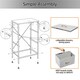 image 6 of Yaheetech Lightweight Fabric Storage Tower with 3 Drawers Grey | Light Grey