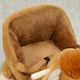 image 9 of AIYAPLAY Baby Rocking Horse, Plush Ride on Cow Seat for Toddlers 1-3 Years with Song, Safety Belt, Wood Base, Animal Rocker for Children, Brown