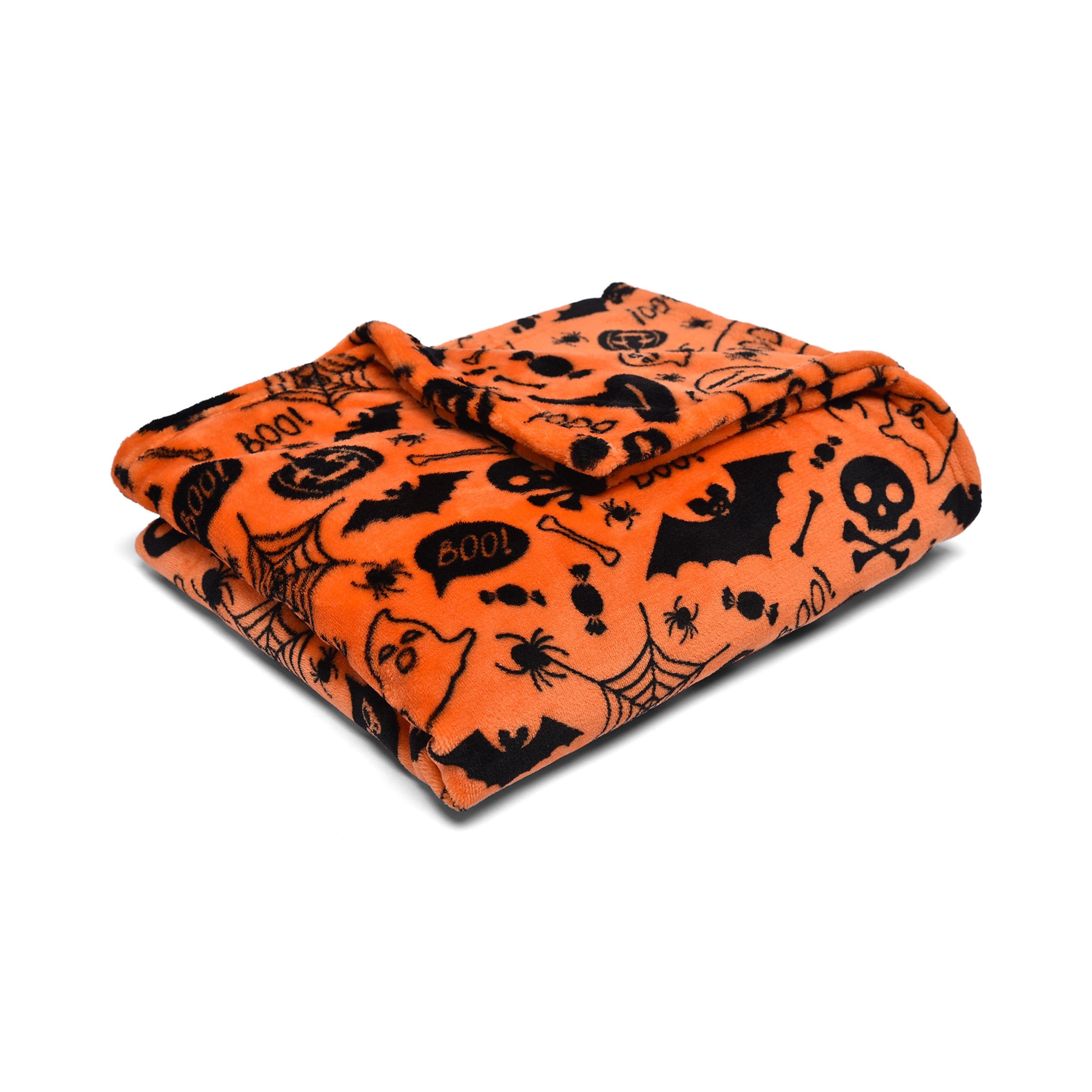 Bedlam Boo Halloween Throw Orange