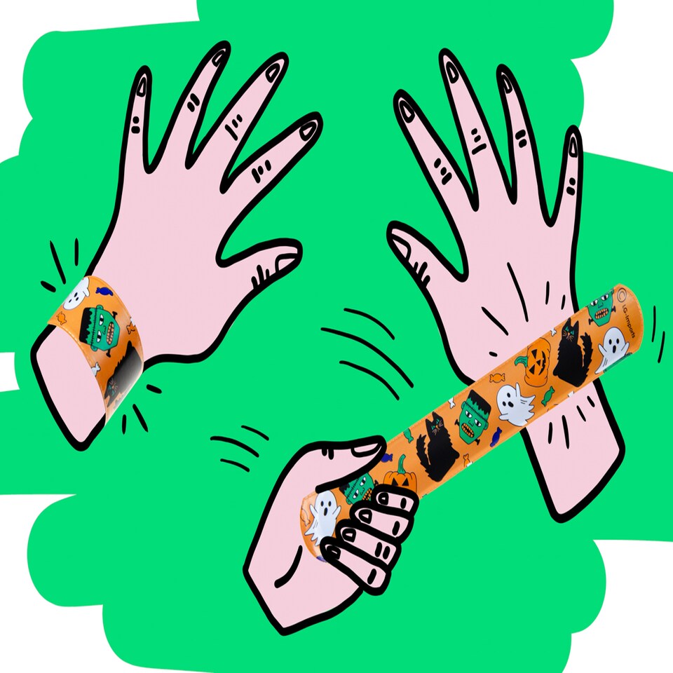 image 1 of Pack of 12 Halloween Snap Bracelets