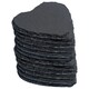 image 1 of Argon Tableware Heart Slate Coasters - 10cm - Pack of 12