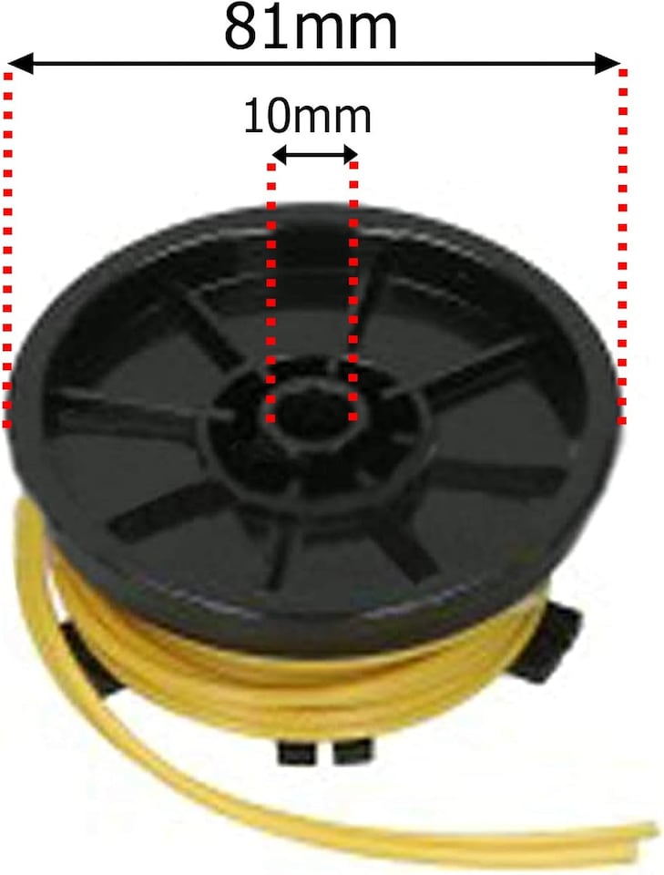 image 1 of SPARES2GO Spool Line Head Kit compatible with Ryobi PLT2543 RBC254FC Strimmer Trimmer