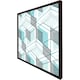 image 3 of Blue geometric hexagons (Picutre Frame) Brown | Oak | L