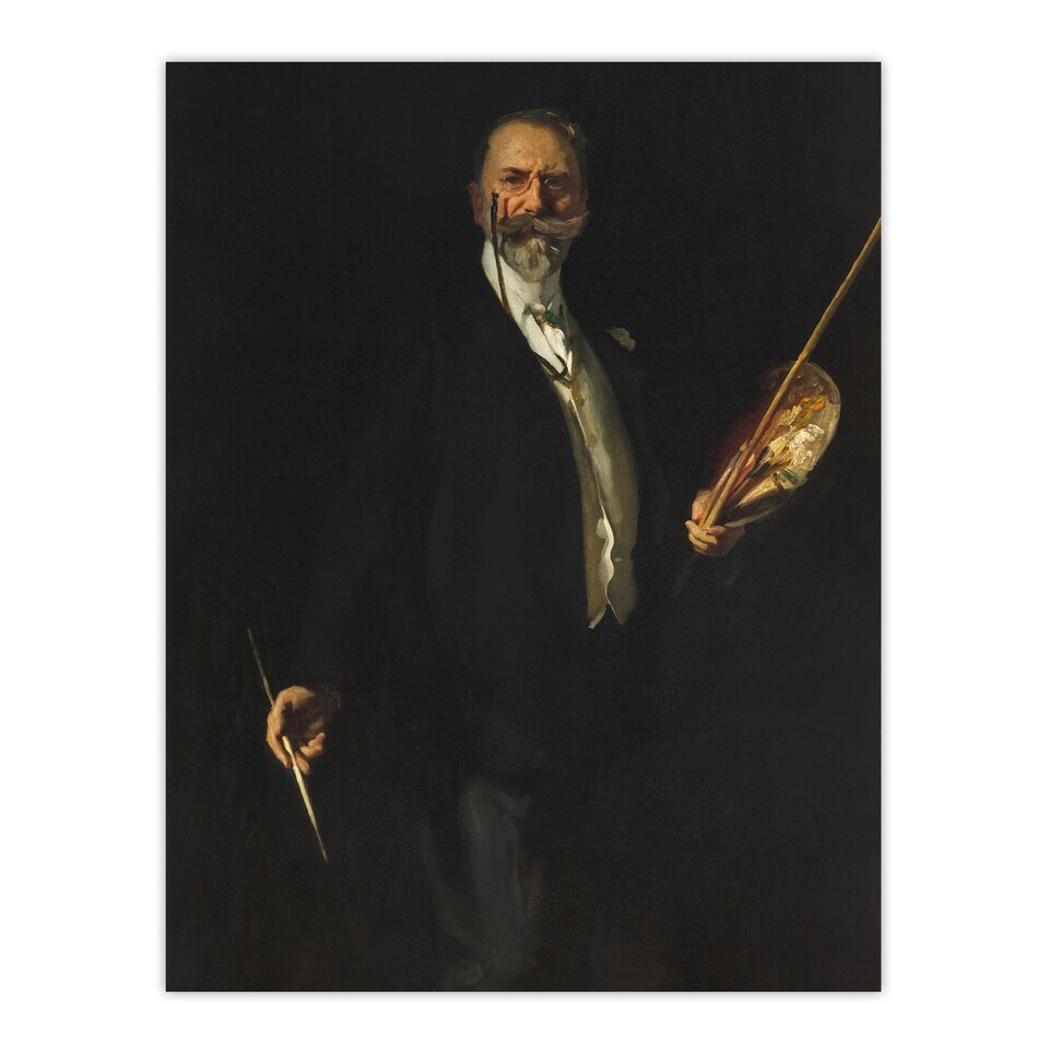 image 1 of Artist William Merritt Chase Portrait Sargent Wall Art Poster Print 12X16"