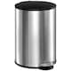 image 1 of HOMCOM 20 Litre Kitchen Bin, Stainless Steel Pedal Bin with Soft-close Lid, Fingerprint Proof Cylindrical Rubbish Bin with Foot Pedal and Removable Inner Bucket, Silver | Silver | 1