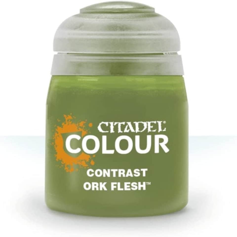 image 1 of Games Workshop Citadel Colour Contrast: Ork Flesh (18ml) Paint