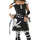 image 2 of Bristol Novelty Girls Scar- Let Pirate Costume - Black/White - S S